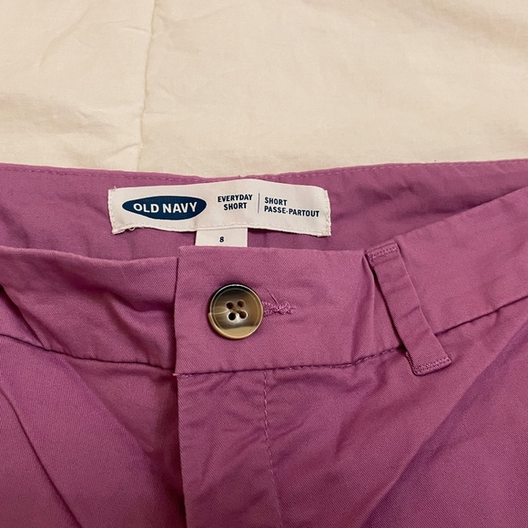Old Navy Pink/Purple Everyday Chino Shorts Size 8 EUC! - Picture 3 of 4